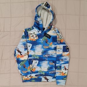 Polo by Ralph Lauren Kids' XL Tropical Ski-print Fleece Hoodie In Ski-waiian